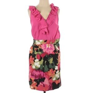 Tabitha Ruffle V Neck Floral Mini Cocktail Dress 4